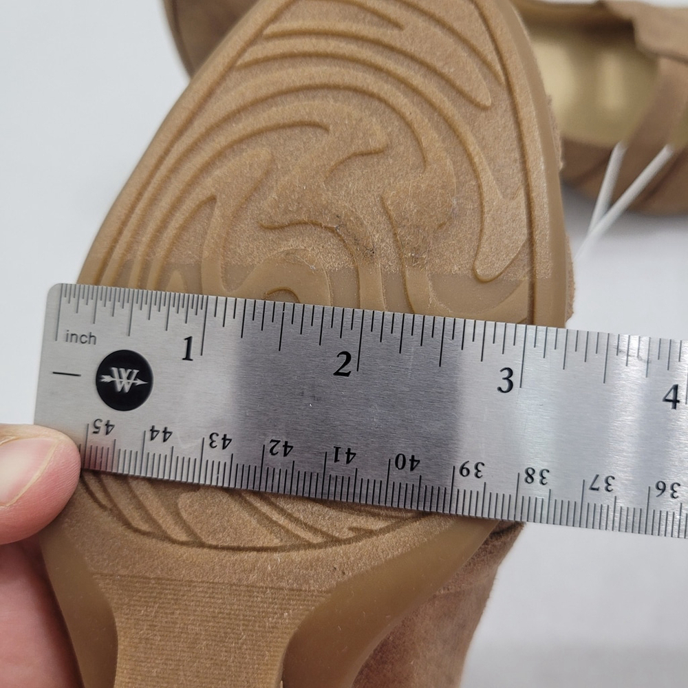 NWOT Dr. Scholl's Be Free Fisherman Wedge Pump Tan Color Size 9M - Picture 7 of 10